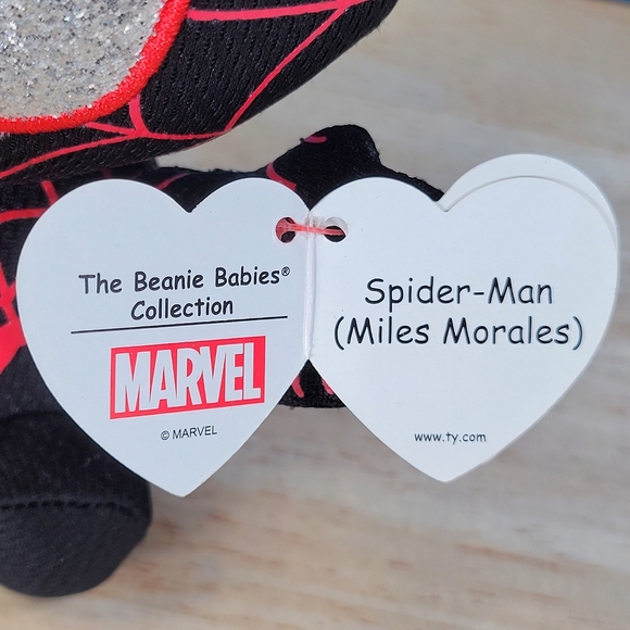 Original Beanie Babies Miles Morales SpiderMan 5" UltraSoft Stuffed Marvel Plush - Picture 4 of 8